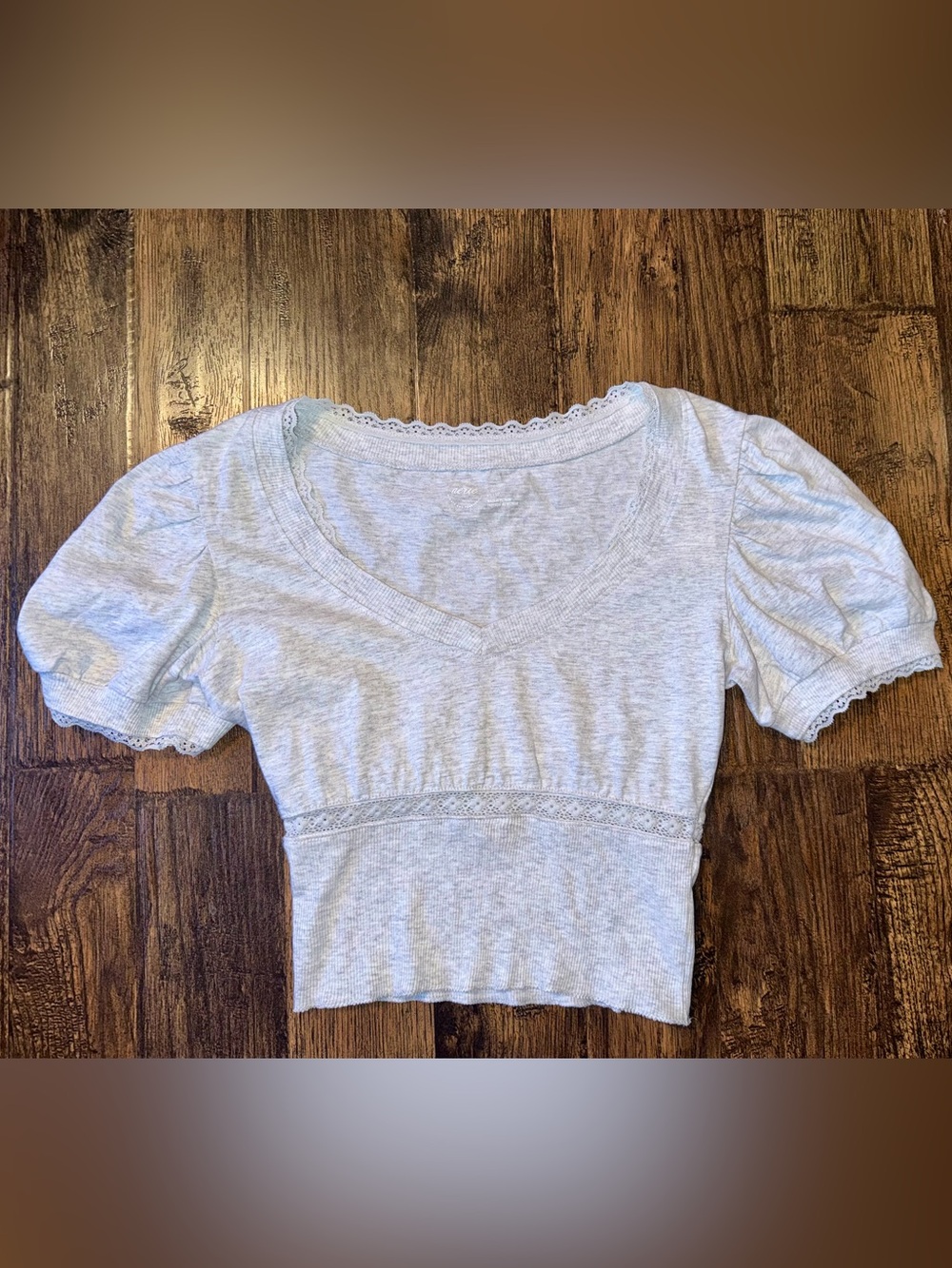 Aerie Lace-Trim Crop Top Size XS